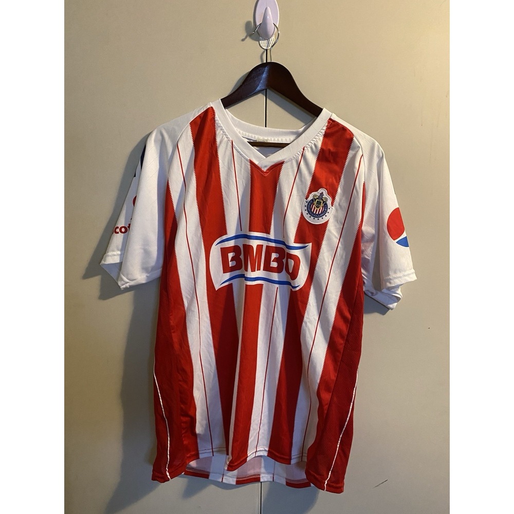 Vintage Reebok Chivas De Guadalajara L Jersey Home 2006 2007 Bimbo Pepsi Liga